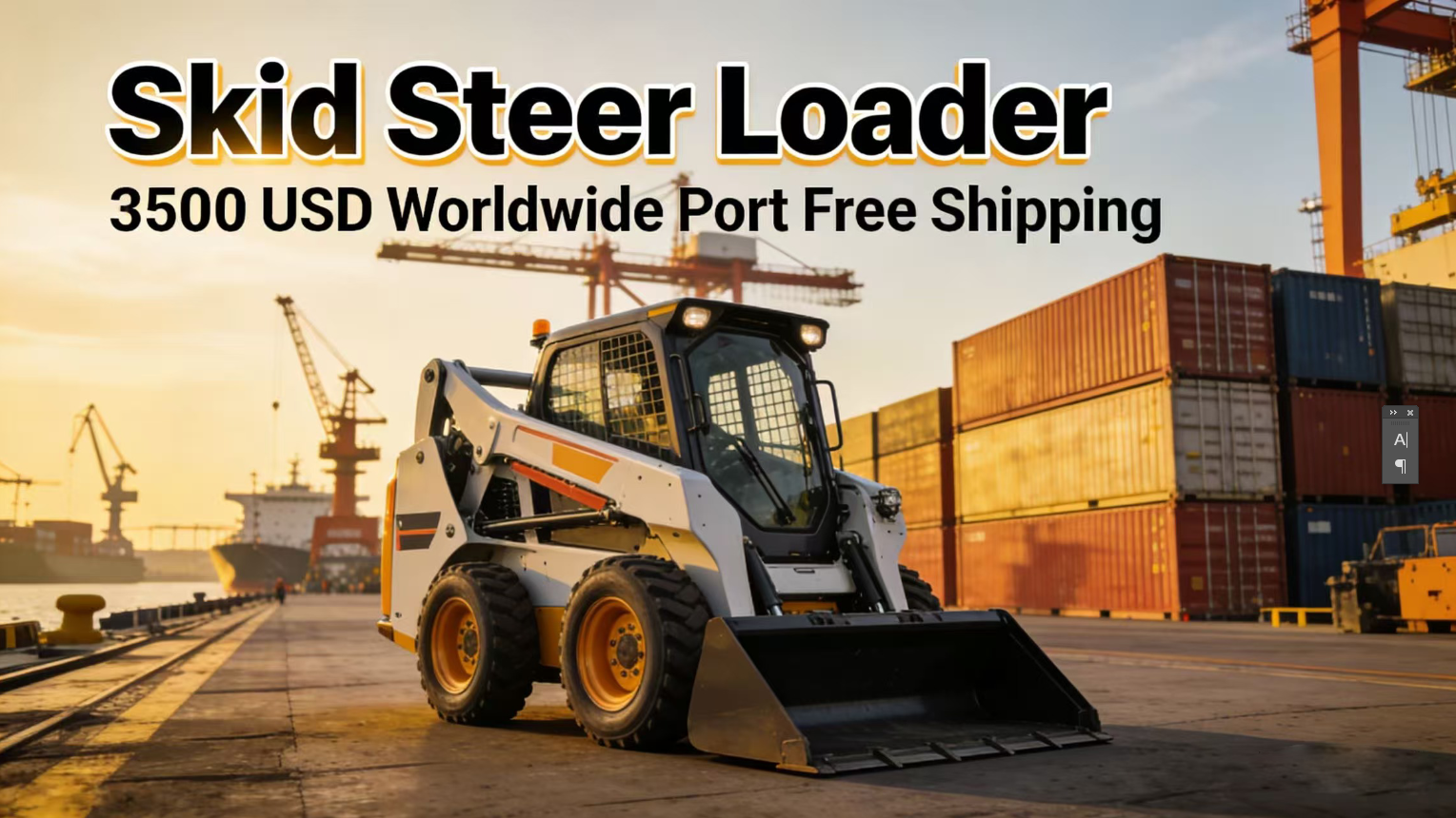 New Year's promotion 1000 units, skid steer loaders $3,500 free shipping to ports around the world