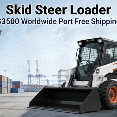New Year's promotion 1000 units, skid steer loaders $3,500 free shipping to ports around the world